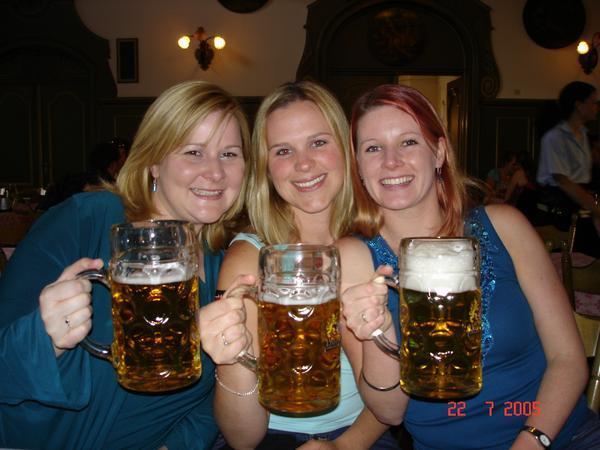 Drinking steins @ a Bavarian beer hall