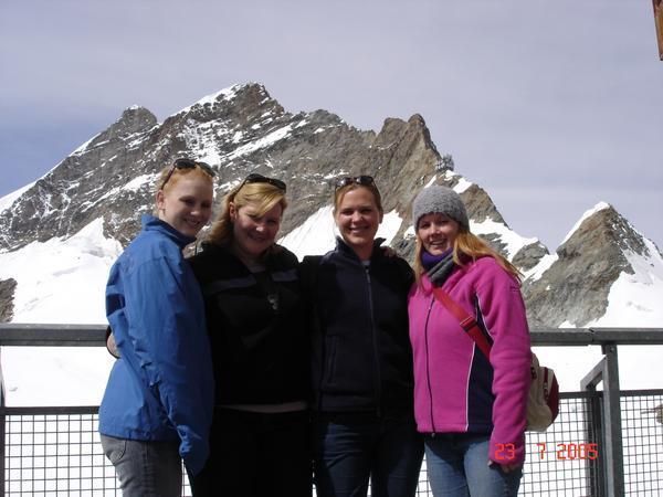 At the top of Jungfrau mountain