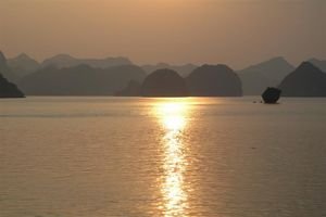 Halong bay by sunset