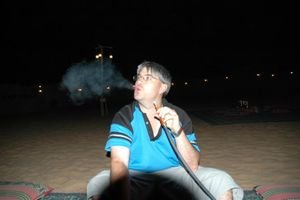 Paul smoking a sheesha