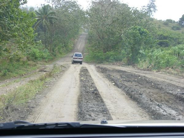 The muddy road there