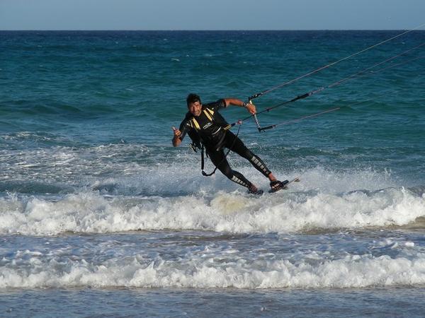Kitesurfing near Costa Calma, Fuerteventura
