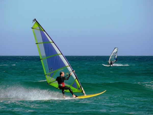 Windsrfing, near Costa Calma, Fuerteventura