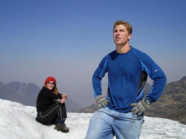 Davis and Leah near the top of Huaytapallana