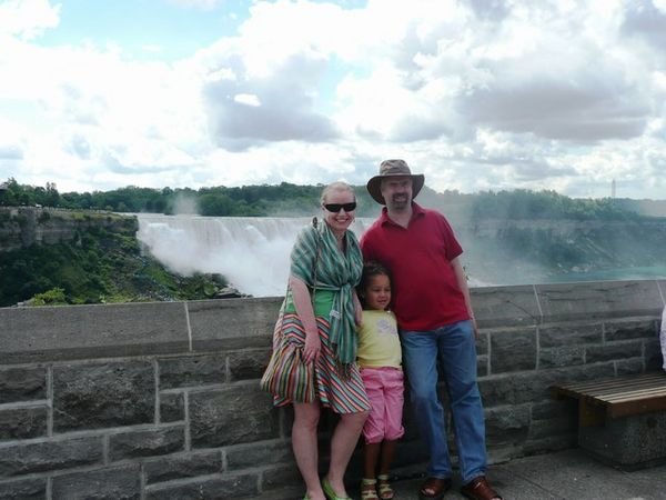 Gerry, Denise and Abigail at Niagra Falls