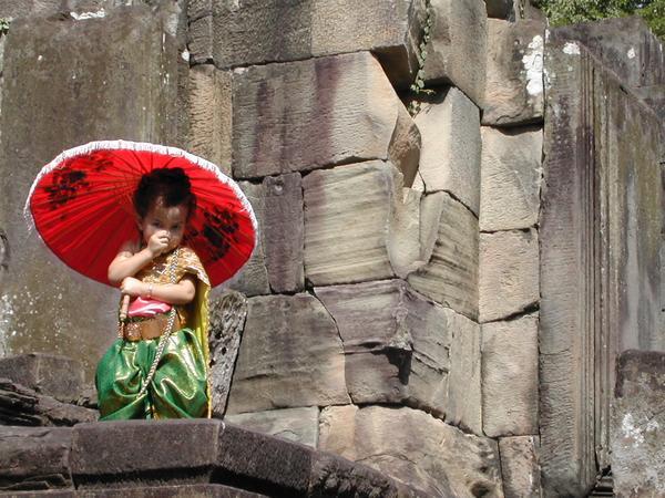 Little girl at Angkor Thom