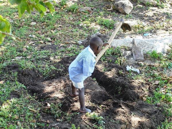Child digging