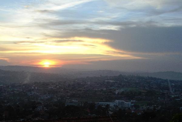 View from Diplomate Hotel, Kampala sunset