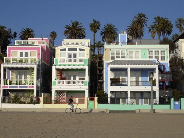 Houses at Santa Monica Beach