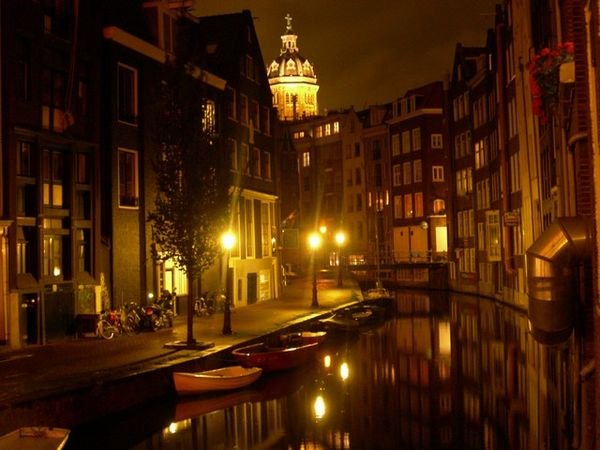 Canals at night.