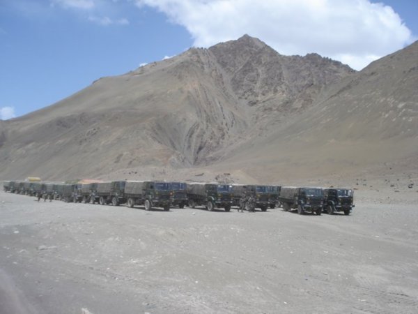 Large Military Convoy
