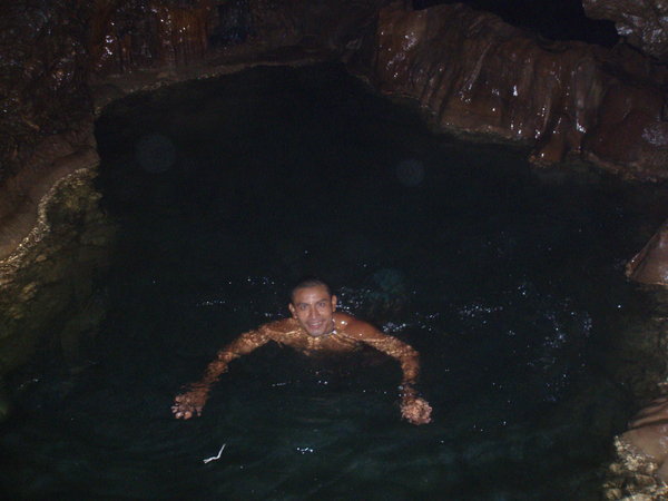Pool inside Las Marias Caves