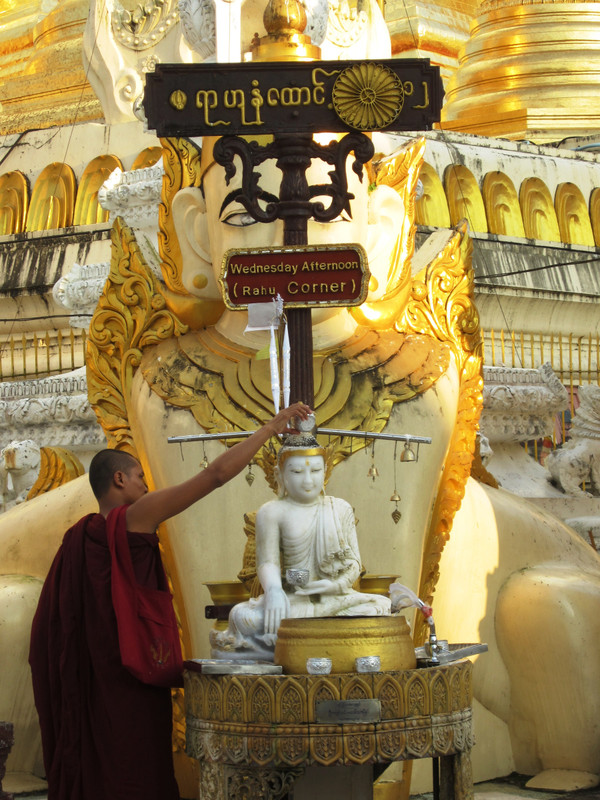 Monk Pouring Water on his Birth Day