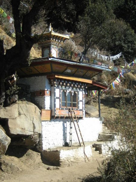Sacred Buddhist Pilgrimage Site with altar and offerings