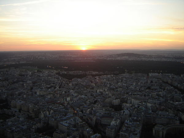 Sunset from the top of the Eiffel Tower