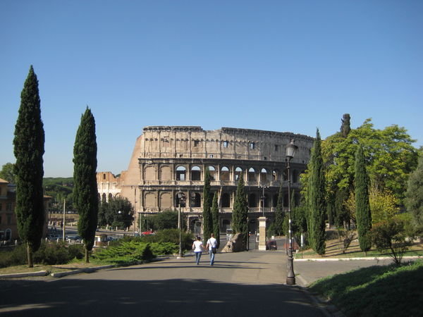 Our first view of the Colosseum