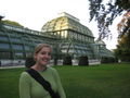 Pippa in front of the Palm Haus at the Schoenbrunn Palace