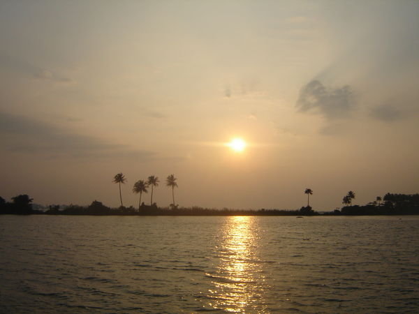Sunset along the backwaters...