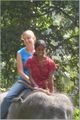 Riding an elephant in Koni