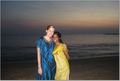 Pipaya enjoying the sunset at Kollam beach