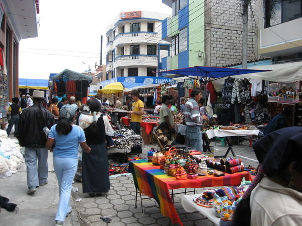 The crafts market in Otavalo