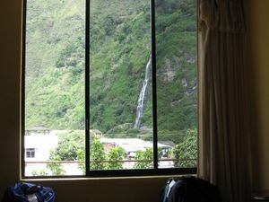 The virgin waterfalls in Baños