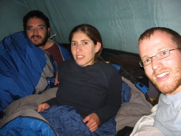 Day I - going to sleep in our tent