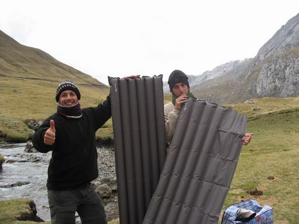 Day I - Shahaf and Tomer with their inflatable mattresses
