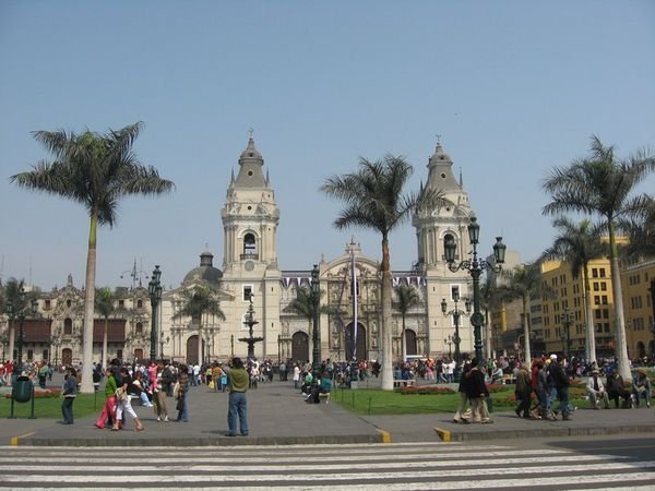 Lima's cathedral after the celebrations