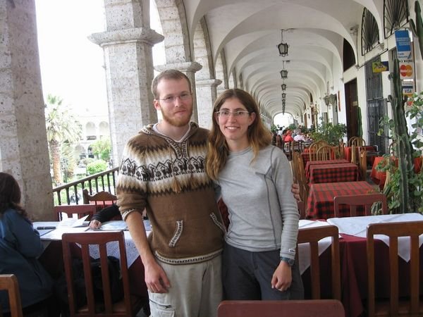 Us in the terrace restaurant