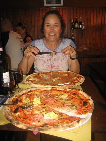 Pizza in Italy not individual sized
