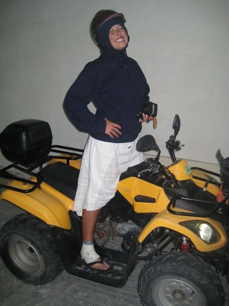 Who ever said you can´t ride a quad in a skirt