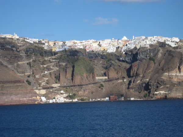 View leaving Santorini