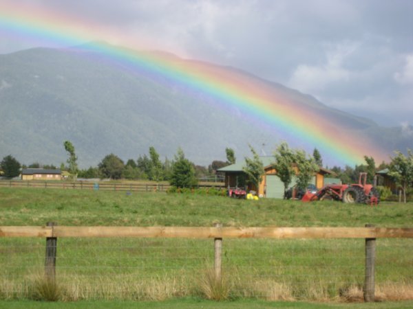 Rainbow at Te Anau