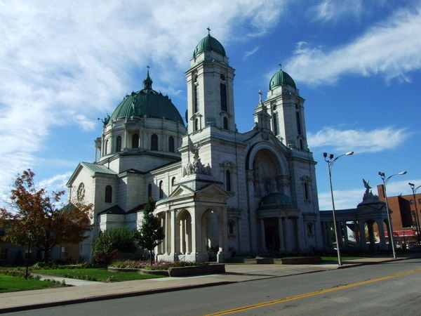 Our Lady of Victory Basilica from the front.