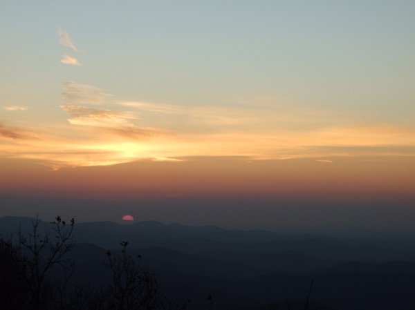 Sunset on Springer Mountain