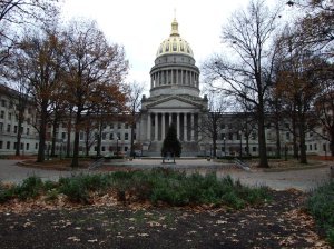 West Virginia Capitol from rear.