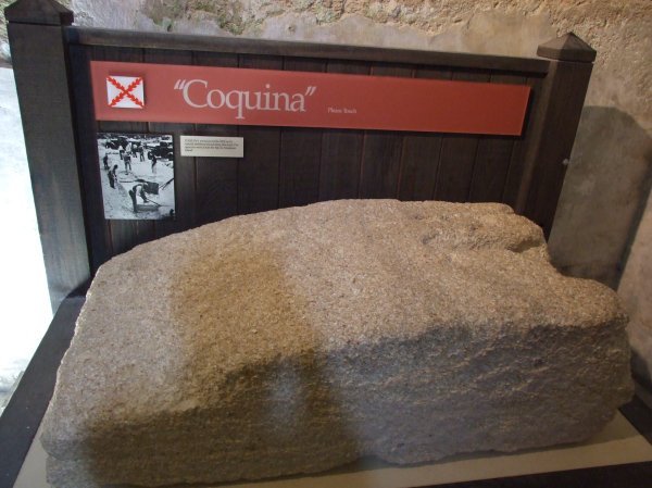 This is a sample of the stone the fort was built out of.
