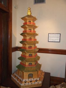 This pagoda is made entirely of matchsticks.