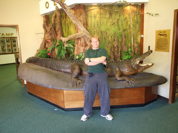 Me next to the best kind of gator.