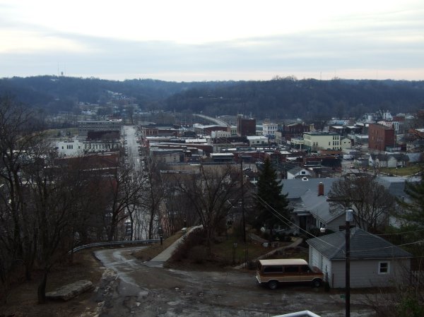 View of Hannibal from the top of the hill.