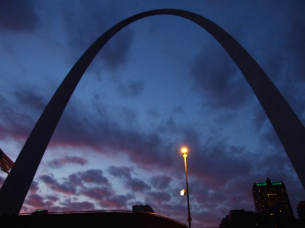 The arch as it gets darker.
