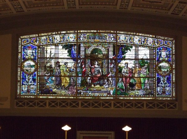 One of the stained glass panels.