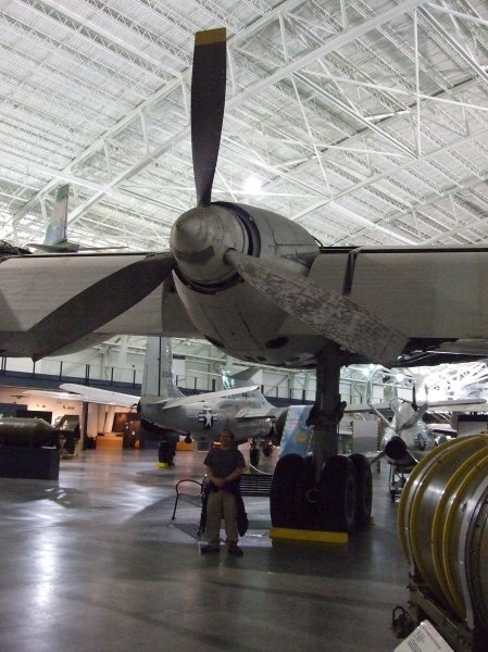 Onaxthiel provides a sense of scale to the B-36.