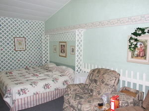 Our strange motel room near Kearney.