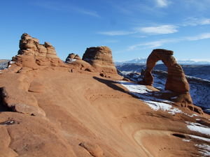 That's Onaxthiel walking out toward Delicate Arch. What? You can't see him? That's scale for you.