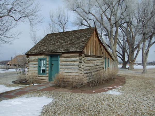 Ira Hinckley's cabin from before he built Cove Fort.  He had ten kids in there.