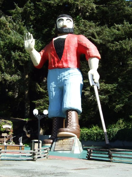 Yes, the legend of Paul Bunyan goes all the way to California . . .