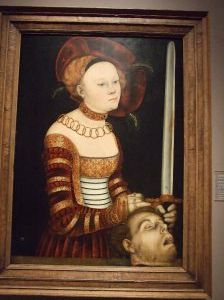 Portrait of a Lady of the Saxon Court as Judith with the head of Holofernes
