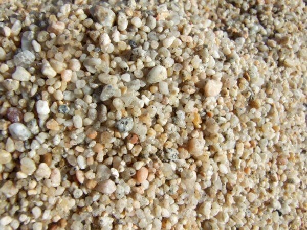 the largest grains of sand on a beach I have ever seen
